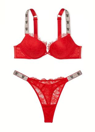 Комплект белья двойной пушап victoria's secret виктория сикрет оригинал