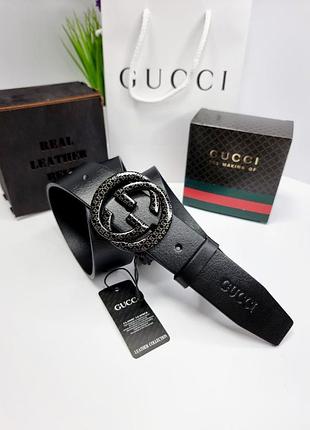 Ремінь пояс чоловічий шкіряний в стилі gucci / ремень пояс мужской кожаный в стиле gucci