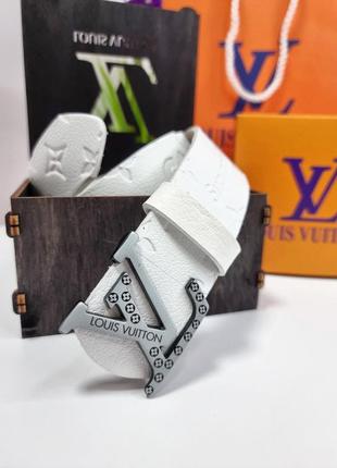 Ремінь пояс шкіряний в стилі louis vuitton / ремень пояс мужской кожаный в стиле louis vuitton