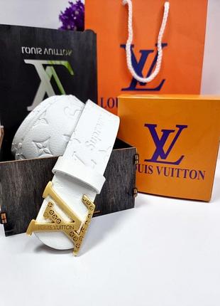 Ремінь пояс шкіряний в стилі louis vuitton / ремень пояс мужской кожаный в стиле louis vuitton
