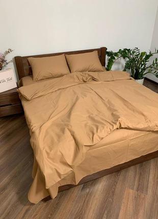 Постельное белье бязь люкс бежевое, постельное белье, простынь на резинке, простынь на резинке, простынь на резинке