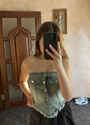 Джинсовый корсет