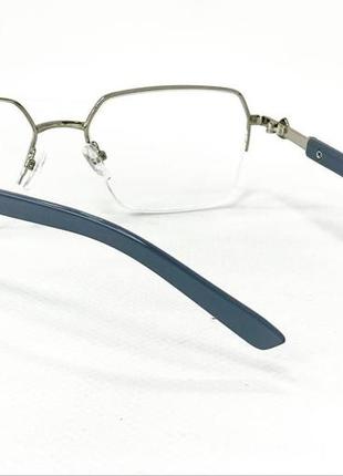 Корректирующие очки для зрения женские полуободковые в металлической оправе пластиковые дужки на флексах2 фото