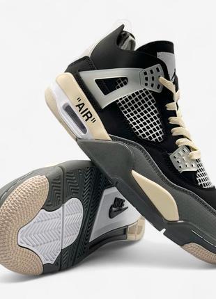 Кросівки jordan 4 off marr black