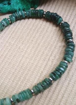 Браслет из натурального изумруда1 фото