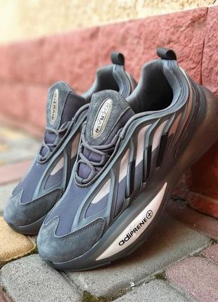 Кросівки adidas ozrah сірі2 фото