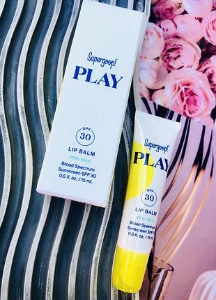 ✔️оригінал бальзам для губ supergoop play spf 30 lip balm mint