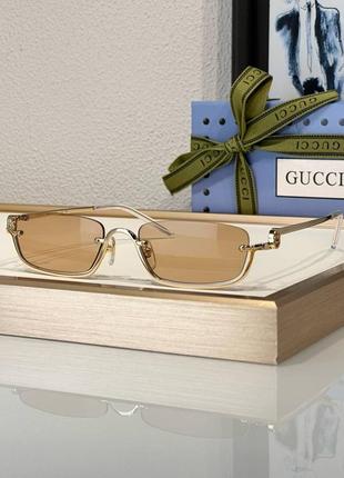 Окуляри в стилі gucci беж рожеві коричневі