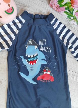 Купальный костюм комбинезон с акулой с хвостиком купальник навик 12 18 месяцев