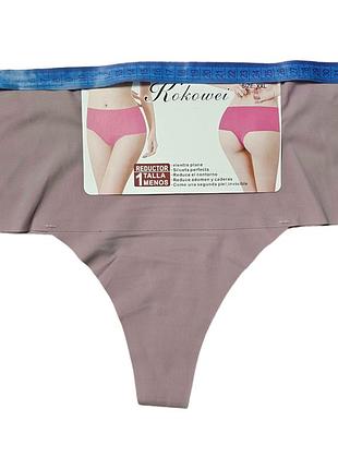 Женские лазерные стринги с широким поясом 2xl