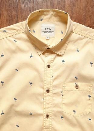 Теніска світло-жовтий пастельний easy (англія) m, s з дрібним принтом