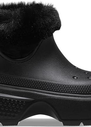 Crocs зимние ботинки сапожки сапоги stomp lined boot black3 фото