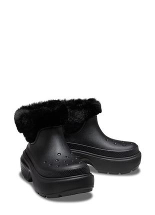 Crocs зимние ботинки сапожки сапоги stomp lined Dosney black