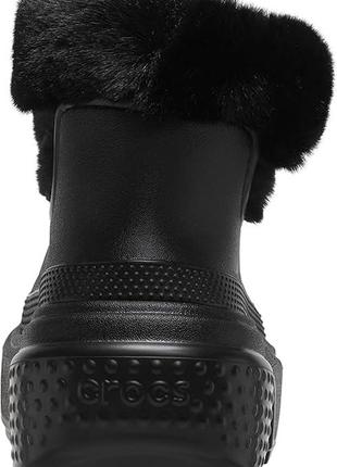 Crocs зимние ботинки сапожки сапоги stomp lined boot black4 фото