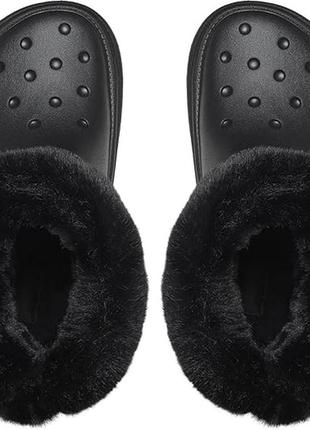 Crocs зимние ботинки сапожки сапоги stomp lined boot black5 фото
