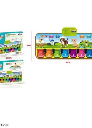 Коврик музыкальный 757-10 звуки животных музыка, ноты, р-н 80*30см