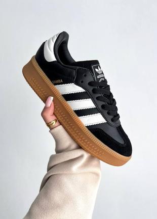 Кросівки adidas samba xlg 'black white gum'