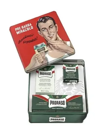 Вінтажний набір proraso gino для чоловіків (крем для гоління, 150 мл + бальзам після гоління, 100 мл