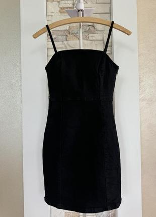 Джинсовый сарафан сукн на бретелях pull & bear2 фото