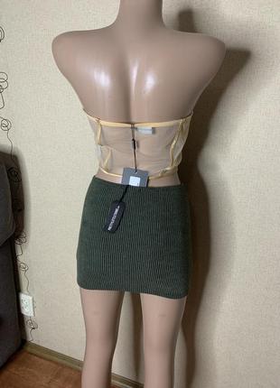 Топ корсетный с сеткой,