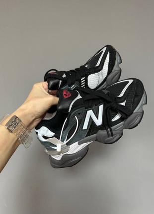 Кроссовки new balance 9060 black white3 фото