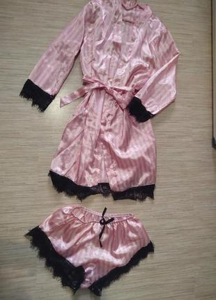 Комплект піжама в стилі victoria secret