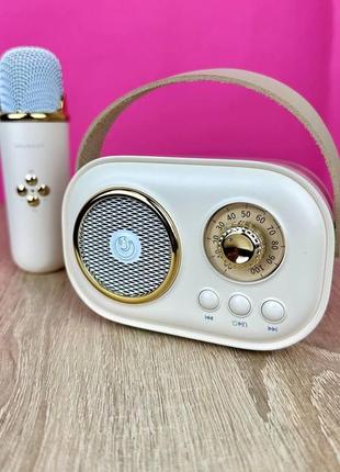 Детский набор караоке с микрофоном, колонка, bluetooth, подсветка, подарок для девочки, игрушка микрофон2 фото