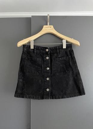 Джинсова спідниця bershka чорна