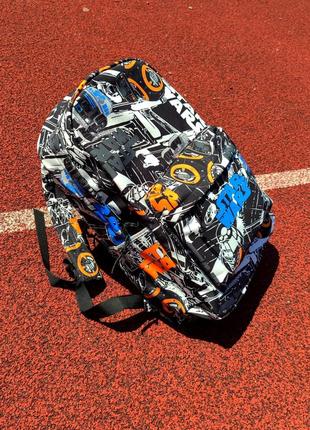 Рюкзак / спортивный портфель / рюкзак / черный рюкзак с принтом / портфель / портфель для учебы школы