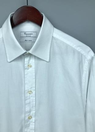 Camicissima milano assisi mens regular fit white shirt мужская классическая белая рубашка4 фото