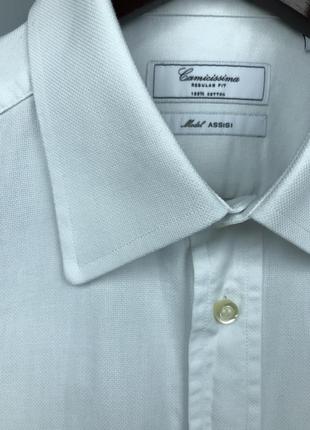 Camicissima milano assisi mens regular fit white shirt чоловіча класична біла сорочка6 фото