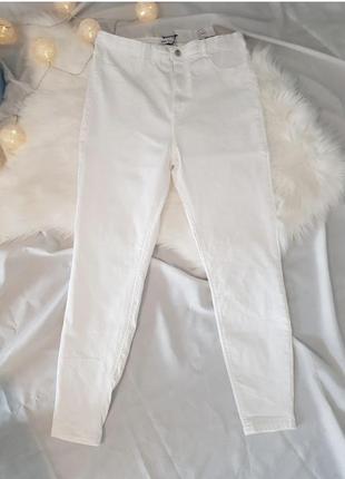 Новые джинсы zara xl 46 белые скинни5 фото