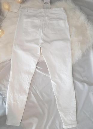 Нові джинси zara xl 46 білі скінні4 фото