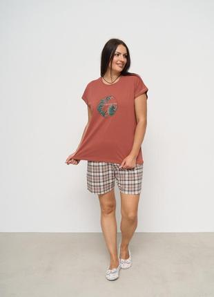 Жіноча піжама з шортами 2xl 3xl 4xl 5xl3 фото