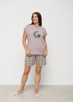 Жіноча піжама з шортами 2xl 3xl 4xl 5xl1 фото