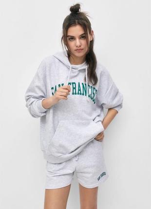 Оверсайз худі, світшот, толстовка pull bear (zara), нова колекція, розмір l