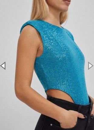 Боди в пайетки от bershka