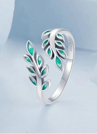 Серебряное кольцо "оливковая ветвь"2 фото