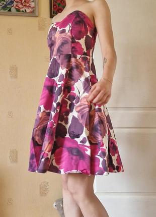 Квіткове плаття з маками і спідницею типу сонце