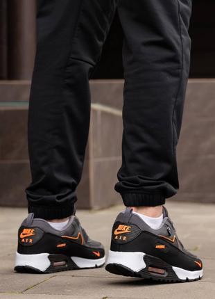 Мужские кроссовки nike air max 90 silver orange5 фото