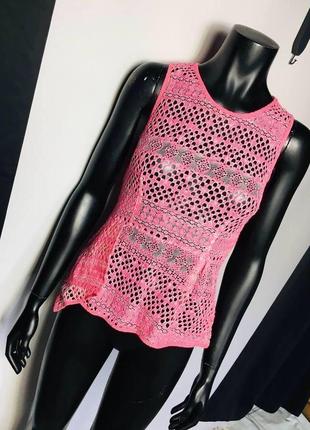 Ажурний рожевий топ river island