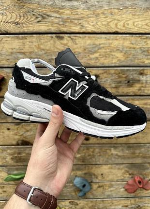 Кроссовки new balance 2002r (черно-белые)