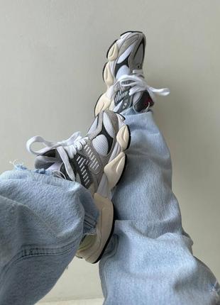 Кроссовки new balance 9060 rain cloud grey8 фото