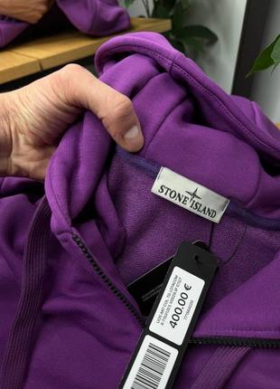 ◾️легендарне zip hoodie stone island violet ☂️7 фото