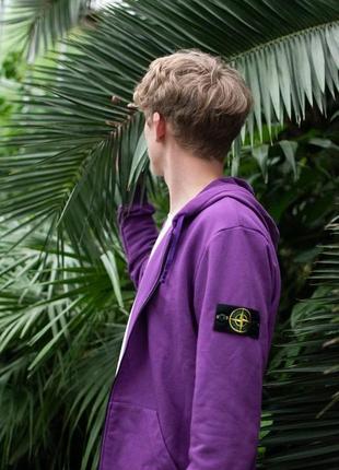 ◾️легендарне zip hoodie stone island violet ☂️4 фото