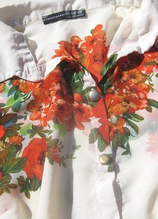 Красивая яркая лёгкая прозрачная блуза рубашка atmosphere4 фото