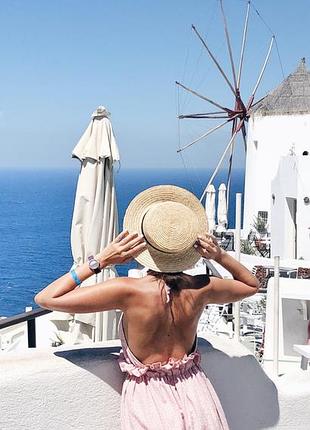 Соломенная шляпа канотье
