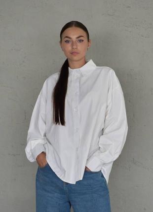 Жіноча базова оверсайз сорочка коттон