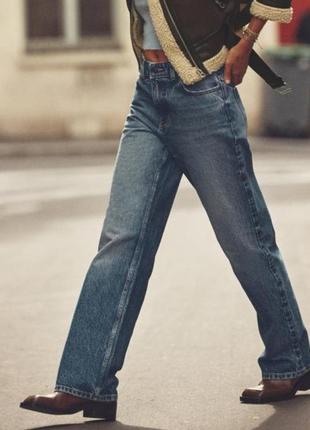 Джинси high rise straight long length zara3 фото