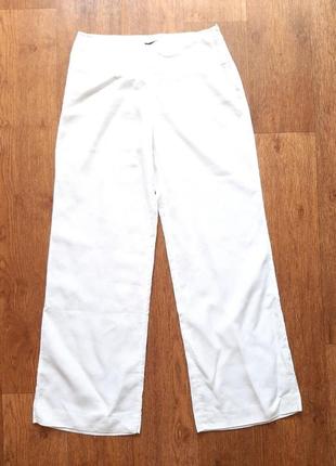 Брюки белые женские льняные брюки h&amp;m, размер u9112, us8, eur38 m l лен 100%